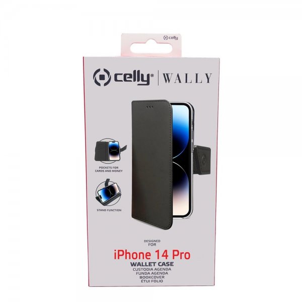 Celly iPhone 14 Pro Fodral Wally Wallet Case Sort