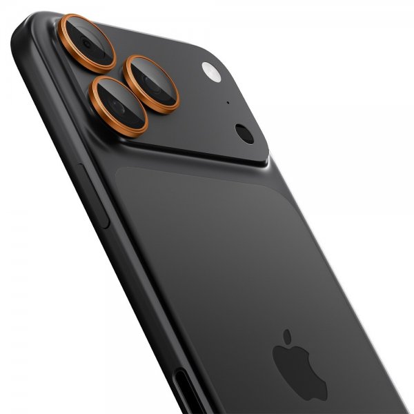 Spigen iPhone 14/15/16/17 Pro & Pro Max Kamerabeskyttelse GLAS.tR EZ Fit Optik Pro 2-pak Orange
