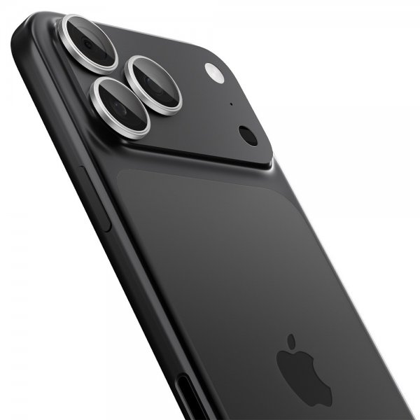 Spigen iPhone 14/15/16/17 Pro & Pro Max Kameralinsebeskytter GLAS.tR EZ Fit Optik Pro 2-pak Sølv