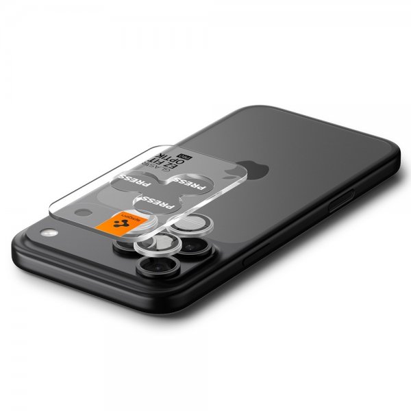 Spigen iPhone 14/15/16/17 Pro & Pro Max Kameralinsebeskytter GLAS.tR EZ Fit Optik Pro 2-pak Sølv