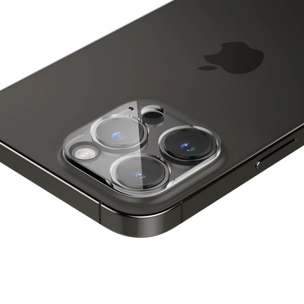Spigen iPhone 14 Pro/14 Pro Max/15 Pro/15 Pro Max/16 Pro/16 Pro Max Kamerabeskytter Glas.tR Optik 2-pak Crystal Clear