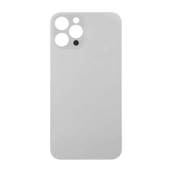iPhone 14 Pro Max Bagsideglas med Selvklæbende tape - Hvid