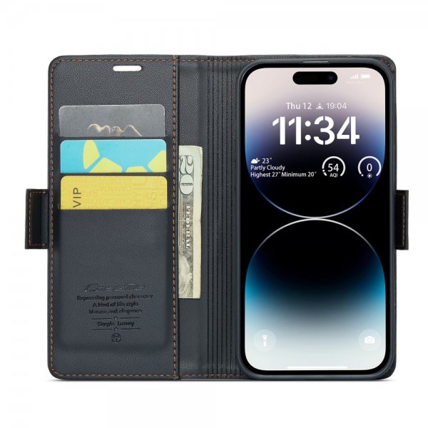 CaseMe iPhone 14 Pro Max Cover 023-serien Sort