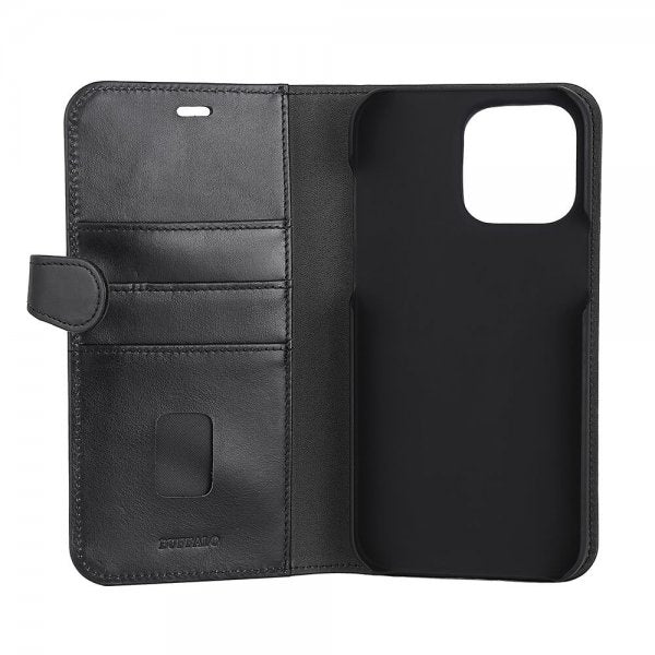 Buffalo iPhone 14 Pro Max Cover 2-i-1 Aftagelig Pung Sort