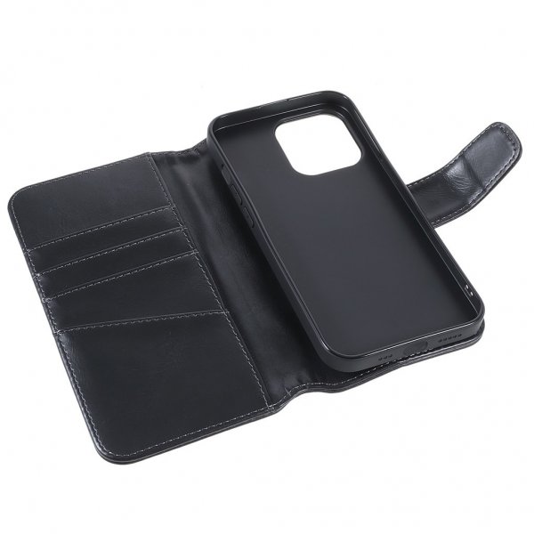 Nordic Covers iPhone 14 Pro Max Etui Essential Læder Raven Black