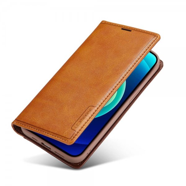 Lc.Imeeke iPhone 14 Pro Max Cover Kortlomme Udvendig Brun