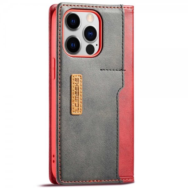 Lc.Imeeke iPhone 14 Pro Max Cover Kortlomme Udvendig Rød