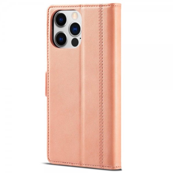 Lc.Imeeke iPhone 14 Pro Max Cover med Kortplads Rosa