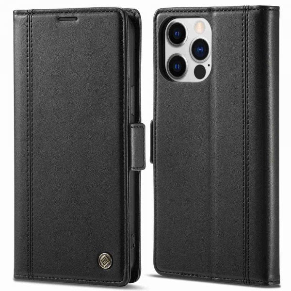 Lc.Imeeke iPhone 14 Pro Max Cover med Kortlomme Sort