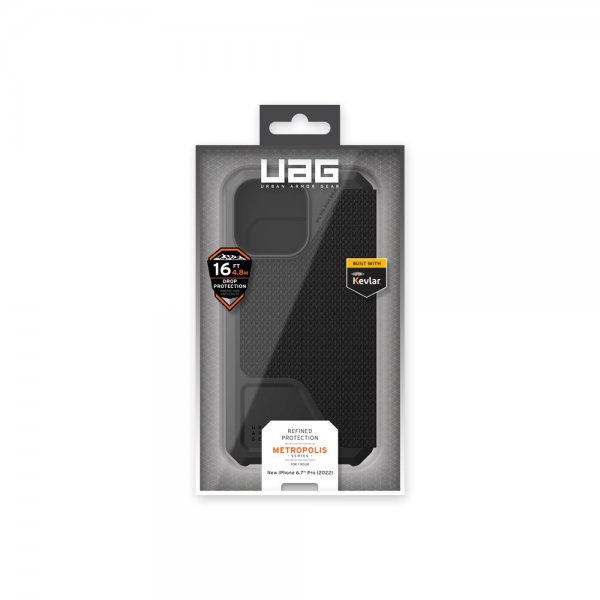 Urban Armor Gear (UAG) iPhone 14 Pro Max Cover Metropolis Kevlar Black