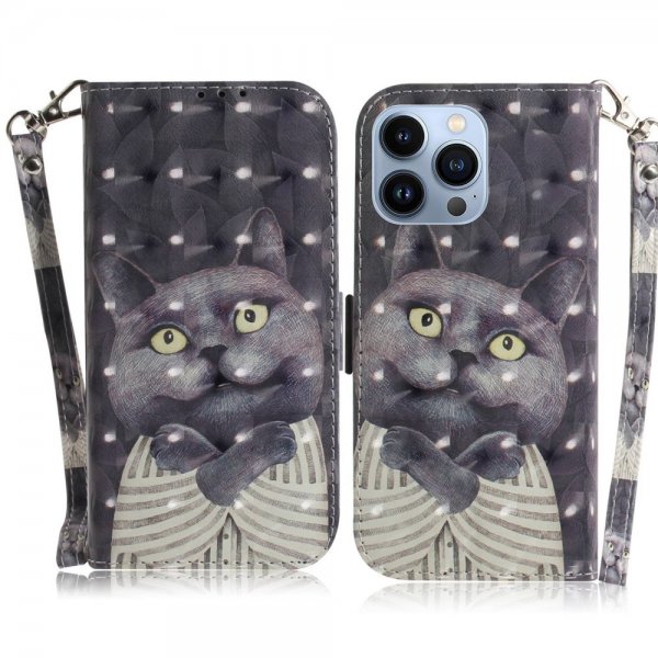 iPhone 14 Pro Max Cover Motiv Sort Kat