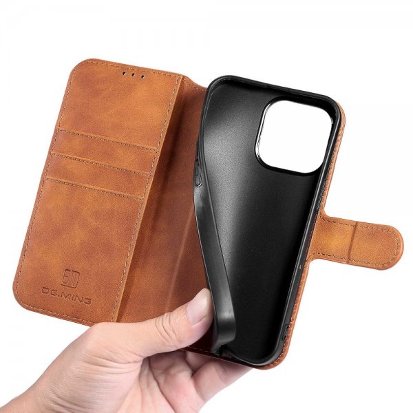 Dg.Ming iPhone 14 Pro Max Etui Retro Brun