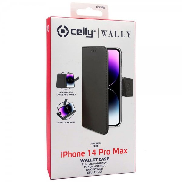 Celly iPhone 14 Pro Max Cover Wally Wallet Case Sort