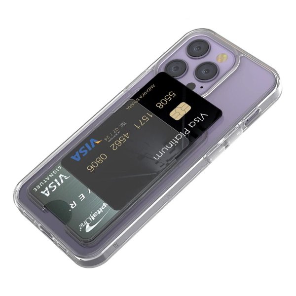 Rvelon iPhone 14 Pro Max Cover Kortholder Gennemsigtig