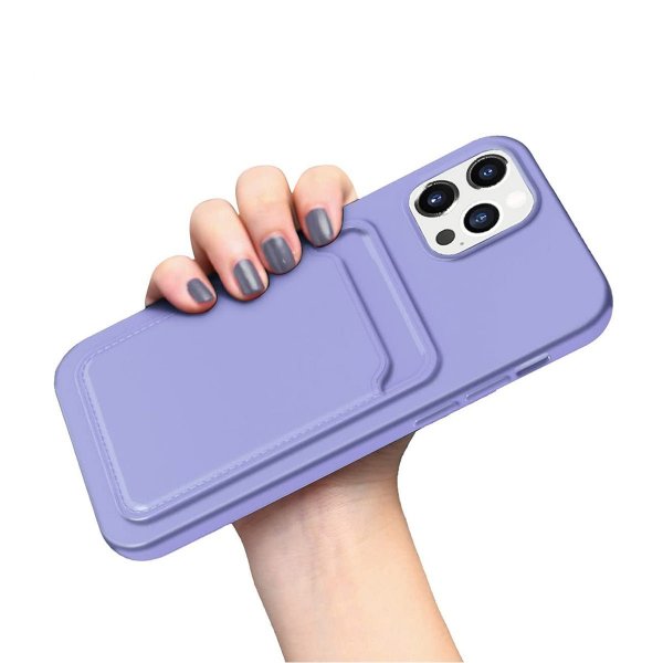 iPhone 14 Pro Max Cover Kortholder Lilla