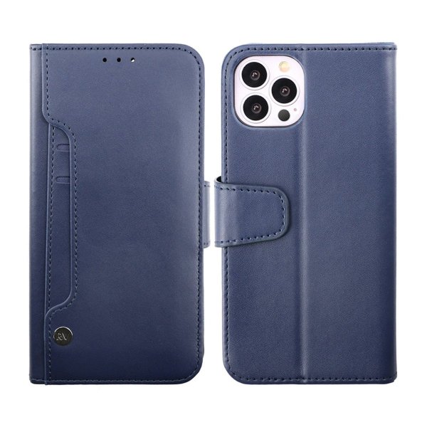Rvelon iPhone 14 Pro Max Etui Udfoldeligt Kortrum Blå