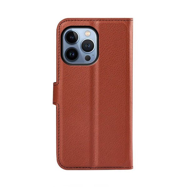 iPhone 14 Pro Max Cover med Stativ Brun