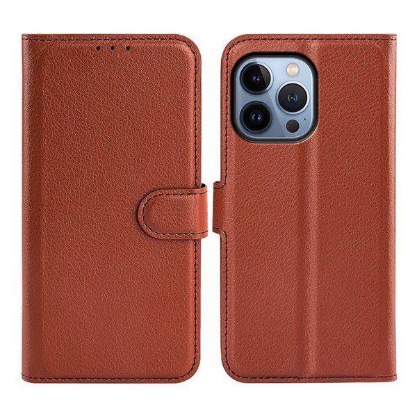 iPhone 14 Pro Max Cover med Stativ Brun