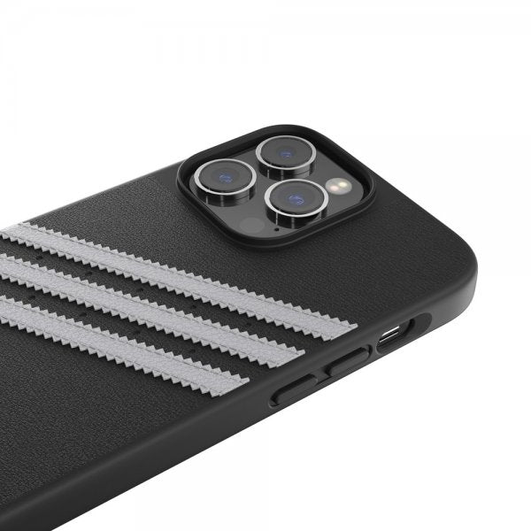 Adidas iPhone 14 Pro Max Cover 3 Stripes Snap Case Sort Hvid