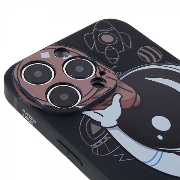 iPhone 14 Pro Max Cover Astronaut Sort Brun