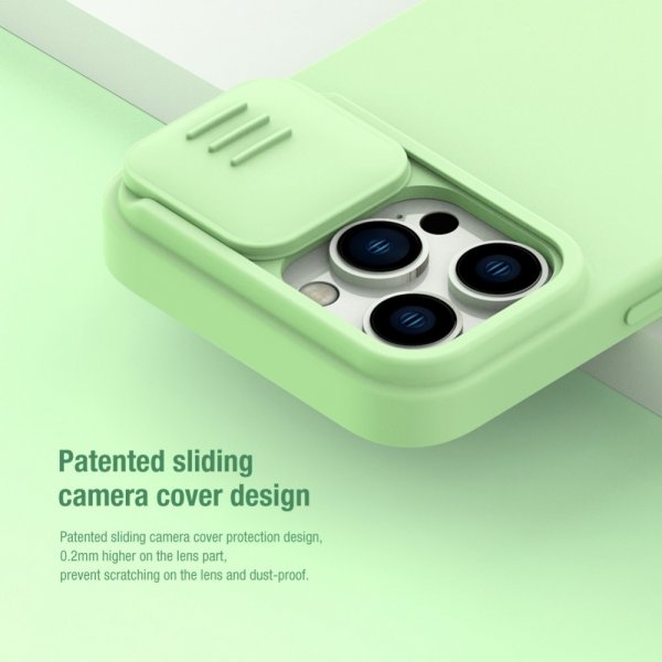 Nillkin iPhone 14 Pro Max Cover CamShield Silky MagSafe Grøn