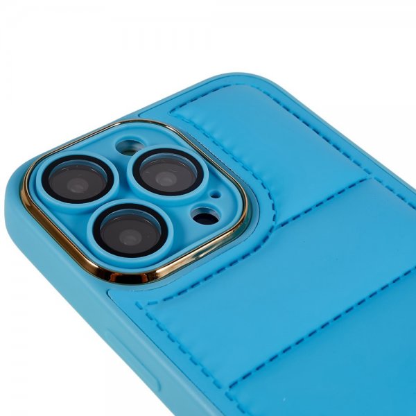 iPhone 14 Pro Max Cover Down Jacket Design Blå