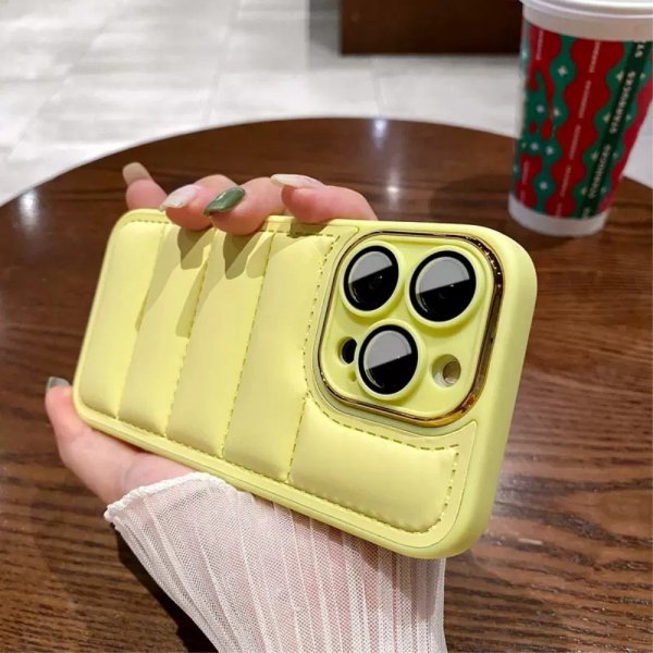 iPhone 14 Pro Max Cover Down Jacket Design Gul