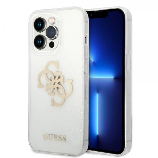 Guess iPhone 14 Pro Max Cover Full Glitter Transparent