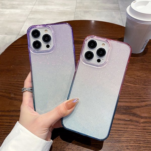 iPhone 14 Pro Max Cover Glitter Gradient Grøn