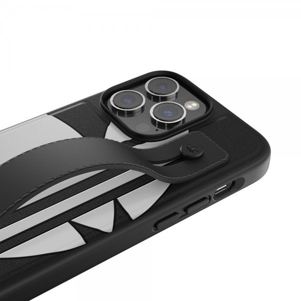 Adidas iPhone 14 Pro Max Cover Håndstrop Cover Sort Hvid