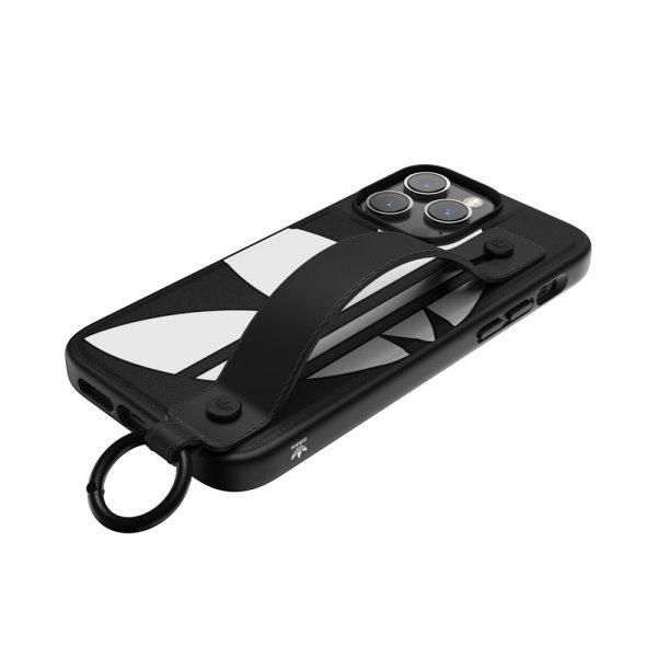 Adidas iPhone 14 Pro Max Cover Håndstrop Cover Sort Hvid