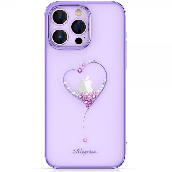 Kingxbar iPhone 14 Pro Max Cover Hjerte mønster Lilla
