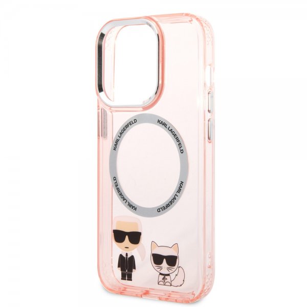 Karl Lagerfeld iPhone 14 Pro Max Cover Karl & Choupette MagSafe Rosa