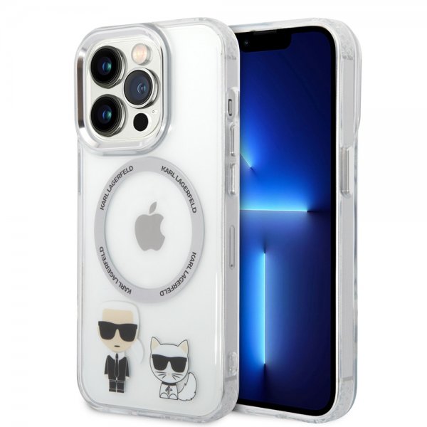 Karl Lagerfeld iPhone 14 Pro Max Cover Karl & Choupette MagSafe Transparent
