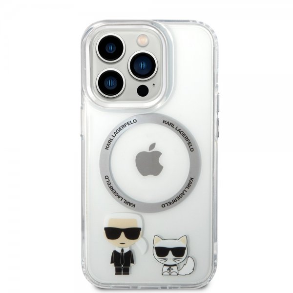 Karl Lagerfeld iPhone 14 Pro Max Cover Karl & Choupette MagSafe Transparent