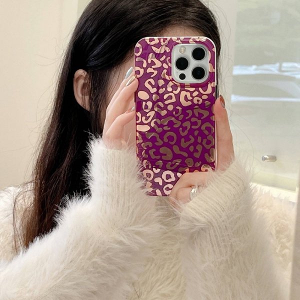 iPhone 14 Pro Max Cover Leopardmønster Hvid