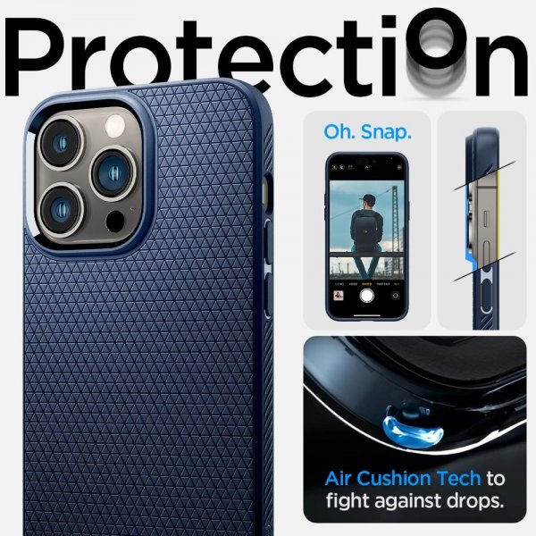 Spigen iPhone 14 Pro Max Cover Liquid Air Navy Blue