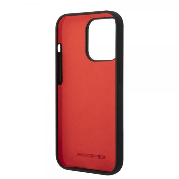 AMG iPhone 14 Pro Max Cover Liquid Silicone Carbon Pattern Sort