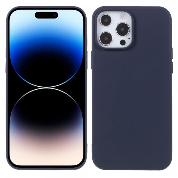 X-Level iPhone 14 Pro Max Cover Liquid Silicone Mørkeblå