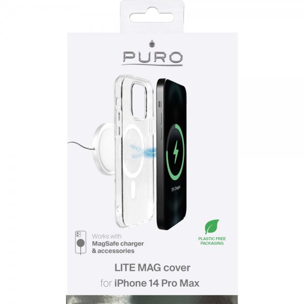 Puro iPhone 14 Pro Max Cover LITE MAG Gennemsigtig