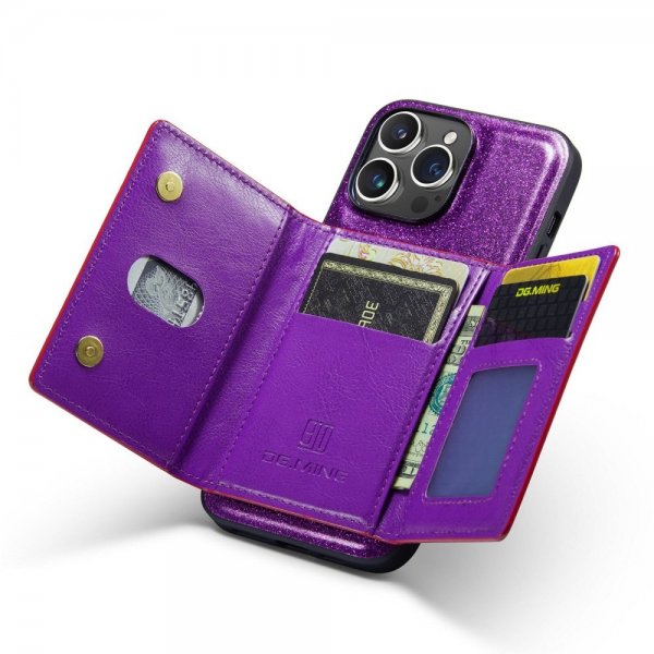 Dg.Ming iPhone 14 Pro Max Cover M3 Series Aftagelig Kortholder Lilla