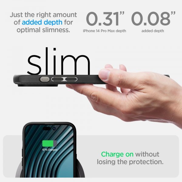 Spigen iPhone 14 Pro Max Cover Mag Armor MagFit Mat Sort