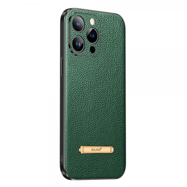 Sulada iPhone 14 Pro Max Cover med Stander Grøn