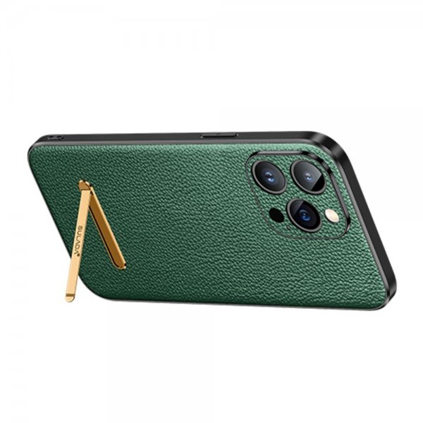 Sulada iPhone 14 Pro Max Cover med Stander Grøn
