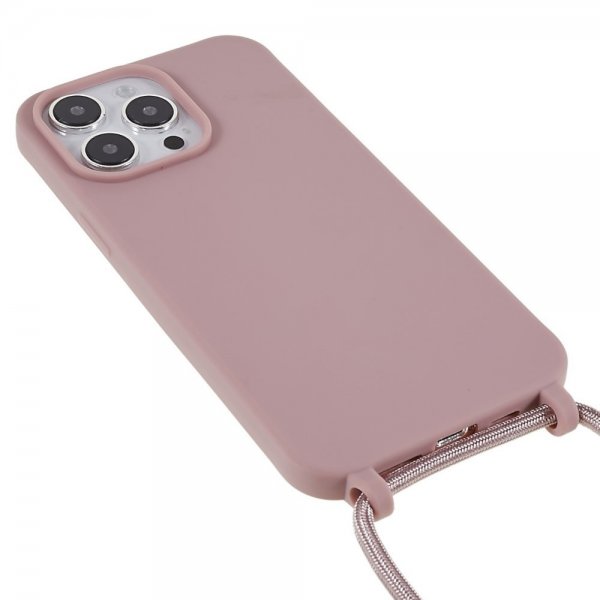 iPhone 14 Pro Max Cover med Rem Mørkrosa