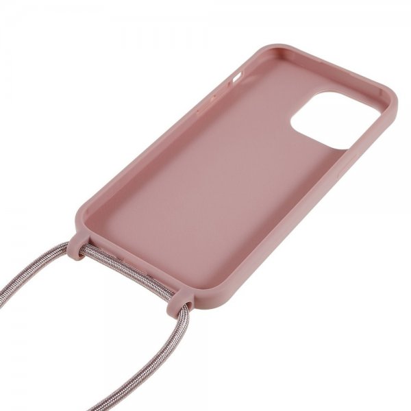 iPhone 14 Pro Max Cover med Rem Mørkrosa