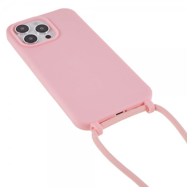 iPhone 14 Pro Max Cover med Rem Rosa
