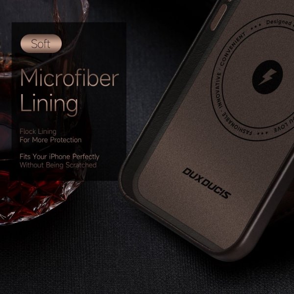 Dux Ducis iPhone 14 Pro Max Cover Naples Series MagSafe Mørkebrun