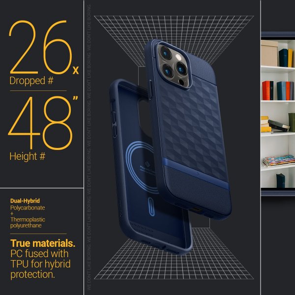 Caseology iPhone 14 Pro Max Cover Parallax Mag Midnight Blue
