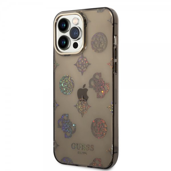 Guess iPhone 14 Pro Max Cover Peony Glitter Sort